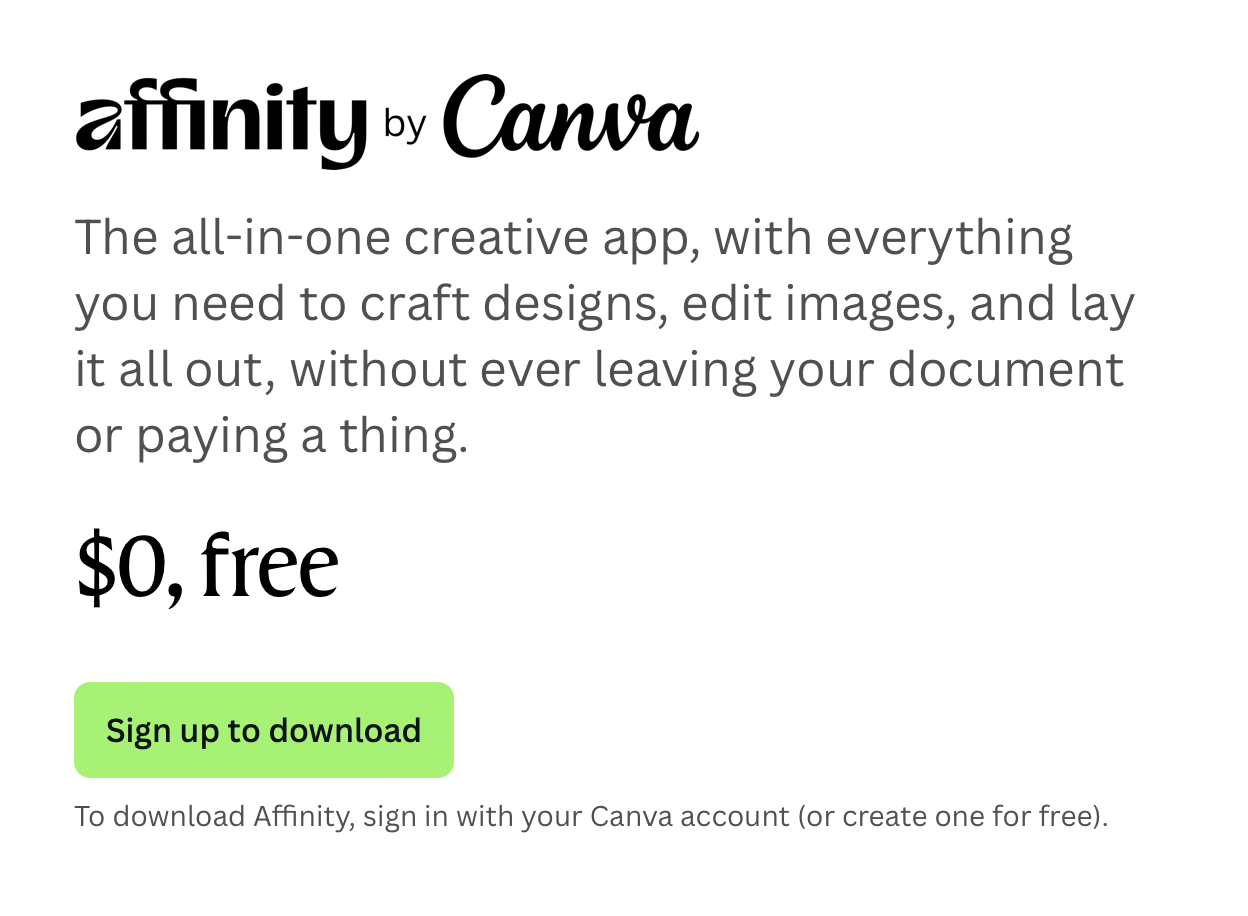 affinity by canva